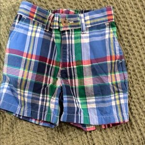 Polo by Ralph Lauren Blue Multicolor Plaid Shorts nwot size 12 months